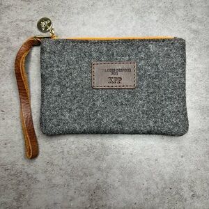 Will Bees Bespoke Euro Wool Wristlet / Clutch — Monogrammed